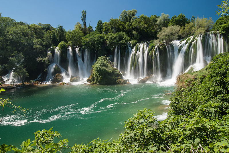 Kravica waterfalls in Bosnia